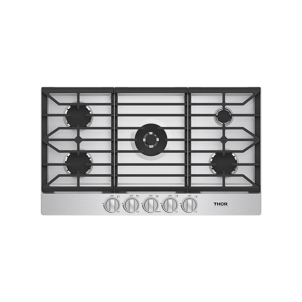 Thor Kitchen 36 Inch Professional Gas Cooktop in Stainless Steel