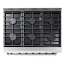 Thor Kitchen 2-Piece Appliance Package - 36-Inch Gas Range & Pro-Style Wall Mount Hood in Stainless Steel