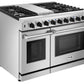 Thor Kitchen 2-Piece Appliance Package - 48-Inch Gas Range & Under Cabinet 16.5-Inch Tall Hood in Stainless Steel