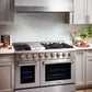 Thor Kitchen 2-Piece Pro Appliance Package - 48-Inch Dual Fuel Range & Under Cabinet 11-Inch Height Hood in Stainless Steel