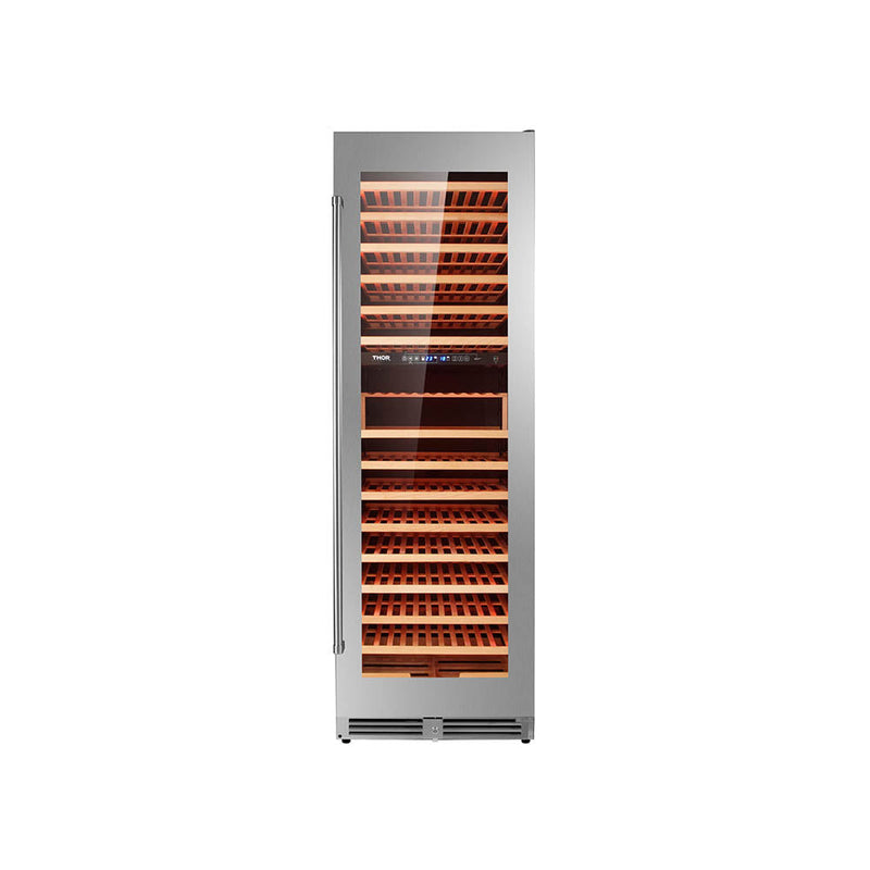 Thor Kitchen 24” Freestanding Wine Cooler with 162-Bottle Capacity and Dual Zone in Stainless Steel (TWC2403DI)