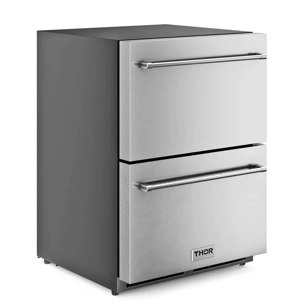Thor Kitchen 24-Inch Indoor Outdoor Freezer Drawer in Stainless Steel 