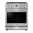 Thor Kitchen 30" Gas Range + Range Hood Package — Contemporary Professional 2-Piece Kitchen Set