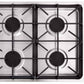 Thor Kitchen 30-Inch Professional Drop-In Gas Cooktop with Four Burners in Stainless Steel TGC3001