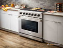 Thor Kitchen 36-Inch 6.0 Cu. Ft Single Oven Professional Gas Range in Stainless Steel LRG3601U