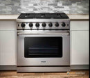 Thor Kitchen 36-Inch 6.0 Cu. Ft Single Oven Professional Gas Range in Stainless Steel LRG3601U