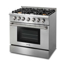Thor Kitchen 36 in. Professional Gas Range in Stainless Steel 