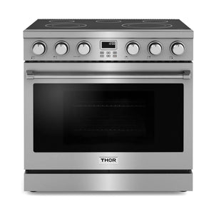 Thor Kitchen 36" Electric Complete Kitchen Package — Range, Refrigerator, Hood, Dishwasher & Microwave (5-Piece)