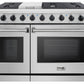 Thor Kitchen 4-Piece Appliance Package - 48-Inch Gas Range, Pro Wall Mount Hood, Refrigerator with Water Dispenser, & Dishwasher in Stainless Steel
