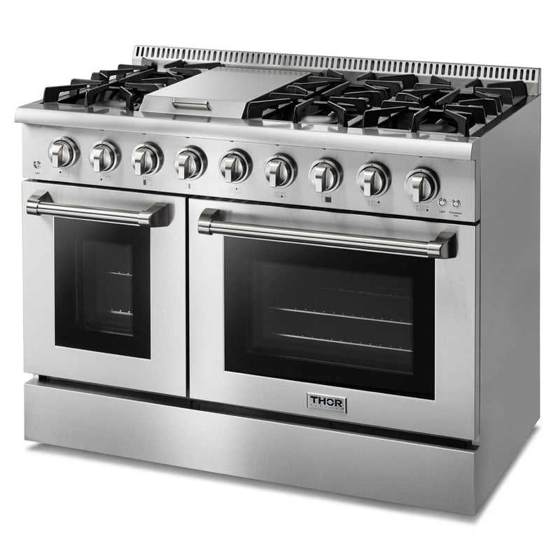 Thor Kitchen 48-Inch 6.7 cu. ft. Professional Gas Range in Stainless Steel with Double Oven (HRG4808U)