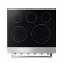 Thor Kitchen 5-Piece Appliance Package - 30-Inch Electric Range, French Door Refrigerator, Wall Mount Hood, Dishwasher, and Microwave Drawer in Stainless Steel