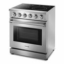 Thor Kitchen 5-Piece Appliance Package - 30-Inch Electric Range, French Door Refrigerator, Wall Mount Hood, Dishwasher, and Microwave Drawer in Stainless Steel