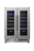 Thor Kitchen 5-Piece Appliance Package - 48-Inch Gas Range, Under Cabinet 16.5-Inch Tall, Refrigerator with Water Dispenser, Dishwasher, & Wine Cooler in Stainless Steel