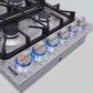 Thor Kitchen 3-Piece Pro Appliance Package - 36-Inch Gas Cooktop, Electric Wall Oven & Wall Mount Hood in Stainless Steel