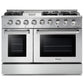 Thor Kitchen 5-Piece Pro Appliance Package - 48-Inch Gas Range, Refrigerator with Water Dispenser, Dishwasher, Pro Wall Mount Hood, & Microwave Drawer in Stainless Steel