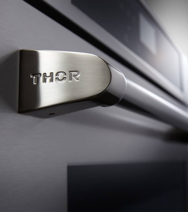 Thor Kitchen 5-Piece Pro Appliance Package - 48-Inch Rangetop, Electric Wall Oven, Wall Mount Hood, Dishwasher & Refrigerator in Stainless Steel