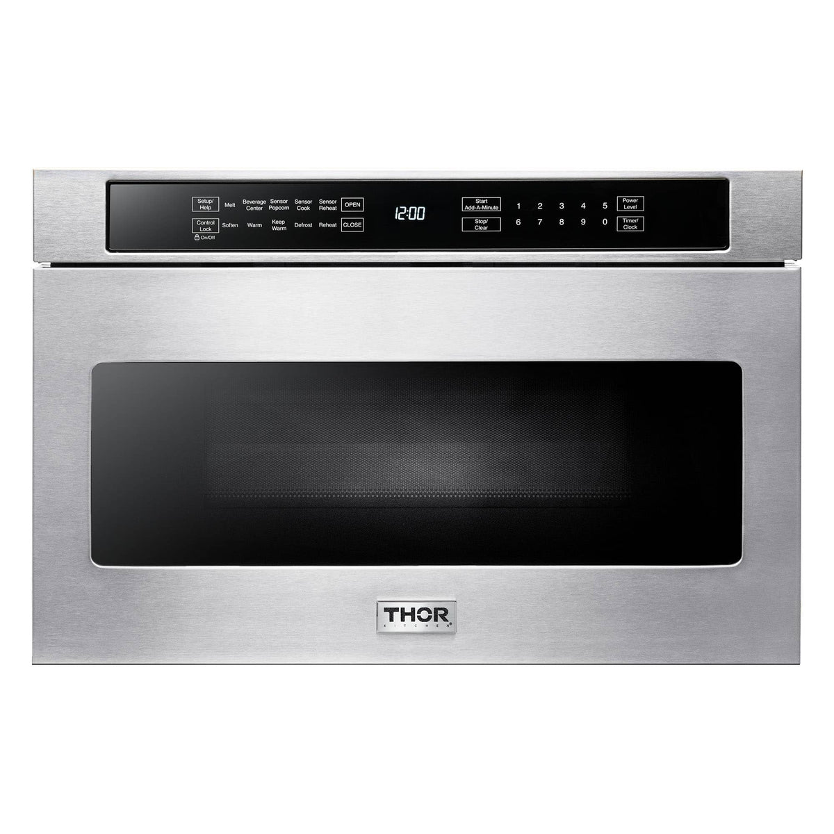 Thor Kitchen 6-Piece Pro Appliance Package - 30-Inch Gas Cooktop, Electric Wall Oven, Wall Mount Hood, Refrigerator, Dishwasher, & Microwave Drawer in Stainless Steel
