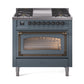 ILVE Nostalgie II Noblesse 36″ Dual Fuel Range Triple Glass Door -UN36FNMP