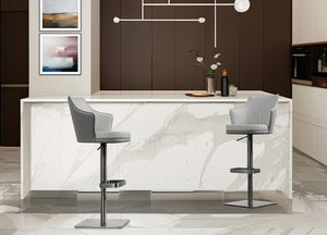 Whiteline Modern Living Baxter Barstool - BS2006P-LGRY/DGRY