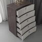 Whiteline Modern Living Berlin Chest Drawers - CD1754-CNUT/LGRY