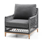 Whiteline Modern Living Karen 4-Piece Outdoor Lounge Set in Dark Grey - COL1832