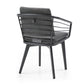 Whiteline Modern Living Kassey Outdoor Dining Armchair DAC1835-DGRY