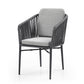Whiteline Modern Living Lynn Outdoor Dining Armchair- DAC1837-LGRY