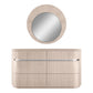 Whiteline Modern Living Waves Round Mirror - MR1753