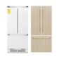 ZLINE Autograph Edition 36-Inch 19.6 cu. ft. Panel Ready Built-in 3-Door French Door Refrigerator with Internal Water and Ice Dispenser with Champagne Bronze Handles RBIVZ-36-CB