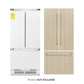 ZLINE Autograph Edition 36-Inch 19.6 cu. ft. Panel Ready Built-in 3-Door French Door Refrigerator with Internal Water and Ice Dispenser with Champagne Bronze Handles RBIVZ-36-CB