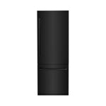 ZLINE 30" 16.1 cu. ft. Built-In 2-Door Bottom Freezer Refrigerator with Internal Water and Ice Dispenser in Black Stainless Steel RBIV-BS-30