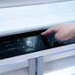 ZLINE 36" 19.6 cu. ft. Built-In 3-Door French Door Freezer Refrigerator with Internal Water and Ice Dispenser in Black Stainless Steel RBIV-BS-36