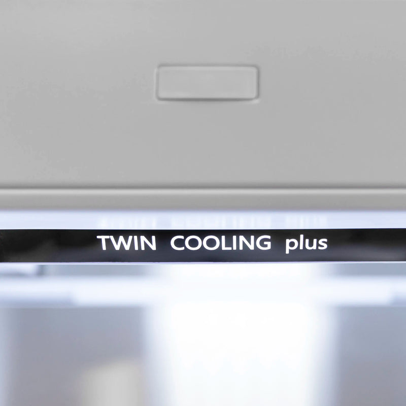 ZLINE 30-Inch 16.1 cu. ft. Built-In 2-Door Bottom Freezer Refrigerator with Internal Water and Ice Dispenser in White Matte (RBIV-WM-30)
