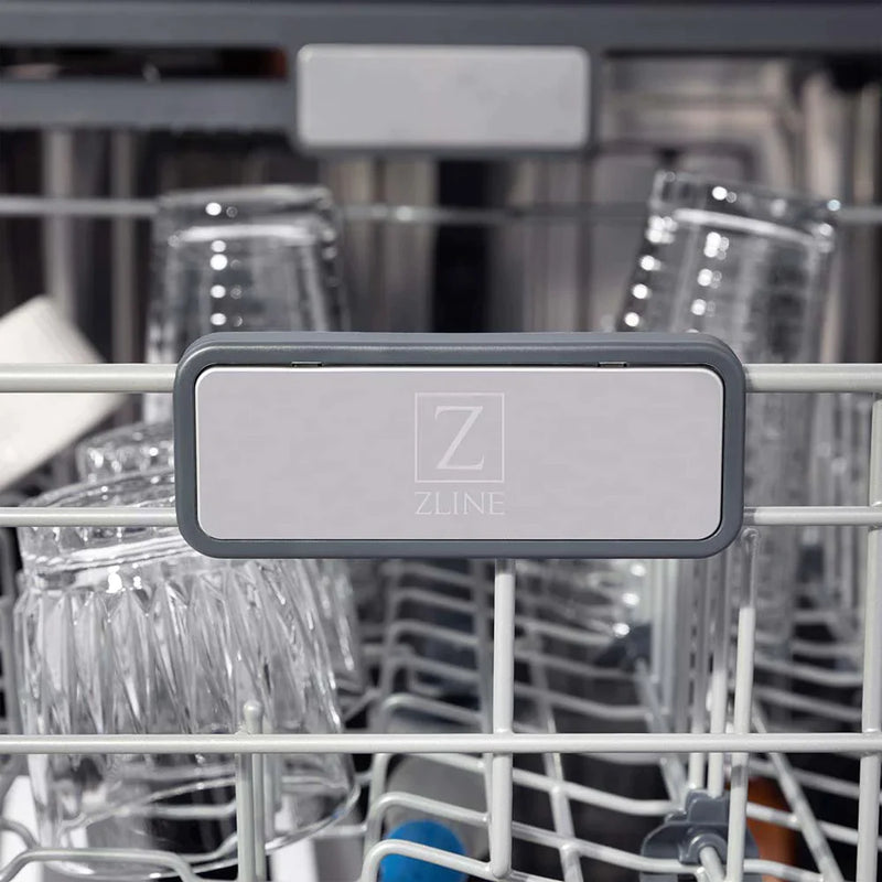 ZLINE 24-Inch Monument Series 3rd Rack Top Touch Control Dishwasher in Blue Gloss with Stainless Steel Tub, 45dBa (DWMT-BG-24)