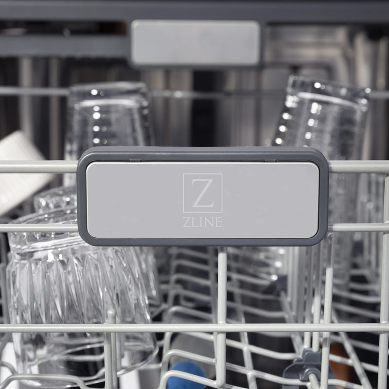 ZLINE 24-Inch Monument Series 3rd Rack Top Touch Control Dishwasher in Red Gloss with Stainless Steel Tub, 45dBa (DWMT-RG-24)