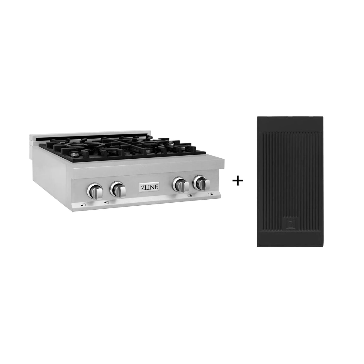 ZLINE 30" Porcelain Rangetop in DuraSnow Stainless Steel with 4 Gas Burners - RTS-30