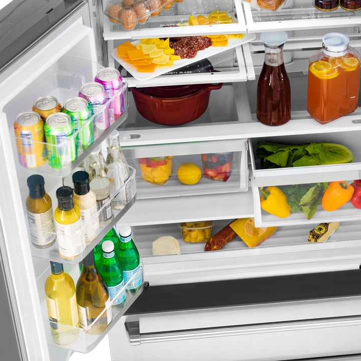ZLINE 36 in. 22.5 cu. ft Built-in French Door Refrigerator with Ice Maker in Fingerprint Resistant Stainless Steel (RFM-36)