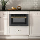 ZLINE Autograph Edition 24" 1.2 cu. ft. Built-in Microwave Drawer in Black Stainless Steel and Champagne Bronze Accents MWDZ-1-BS-H-CB