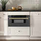 ZLINE Autograph Edition 30" 1.2 cu. ft. Built-in Microwave Drawer in Black Stainless Steel with Accents MWDZ-30-BS
