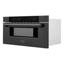 ZLINE 30" Microwave Drawer in Black Stainless Steel with Traditional Handle MWD-30-BS