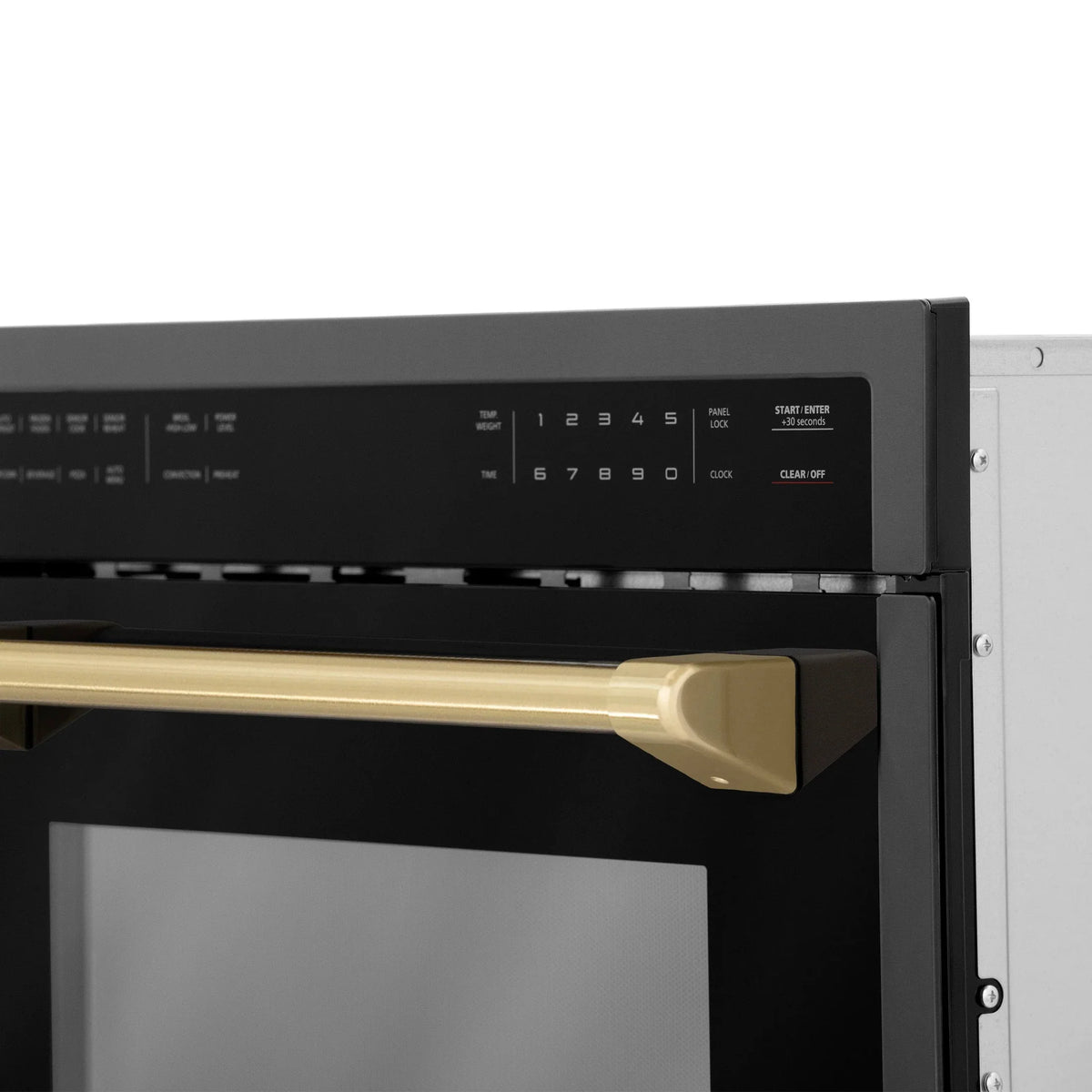 ZLINE Autograph Edition 24" 1.6 cu ft. Built-in Convection Microwave Oven in Black Stainless Steel with Accents MWOZ-24-BS