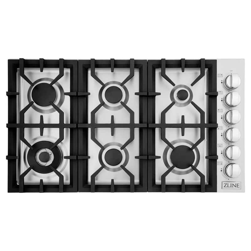 ZLINE 36-Inch Drop-In Gas Stovetop with 6 Gas Burners (RC36)