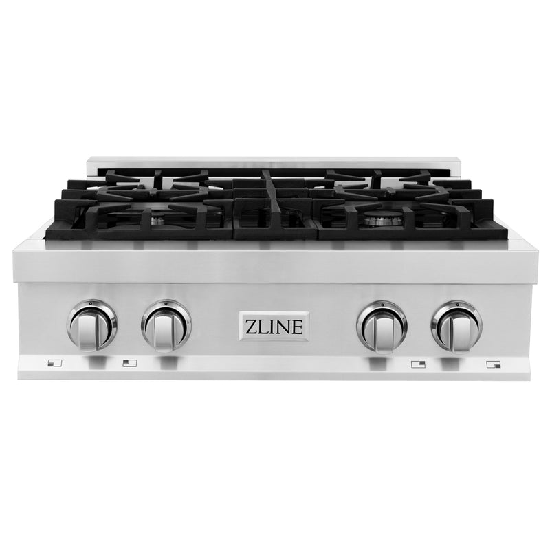 ZLINE 30-Inch Gas Rangetop with 4 Gas Burners in Stainless Steel (RT30)