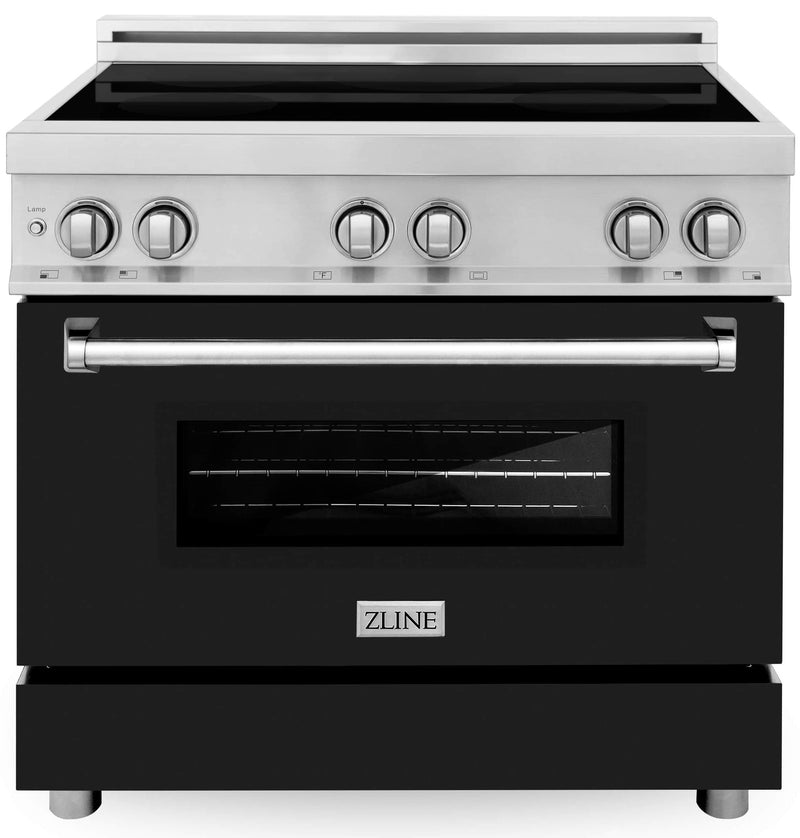 ZLINE 36-Inch 4.6 cu. ft. Induction Range with a 4 Element Stove and Electric Oven in Black Matte (RAIND-BLM-36)