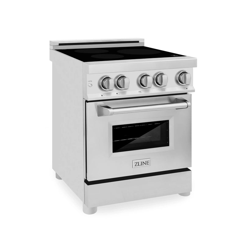 ZLINE 24-Inch 2.8 cu. ft. Induction Range with a 3 Element Stove and Electric Oven in Stainless Steel (RAIND-24)