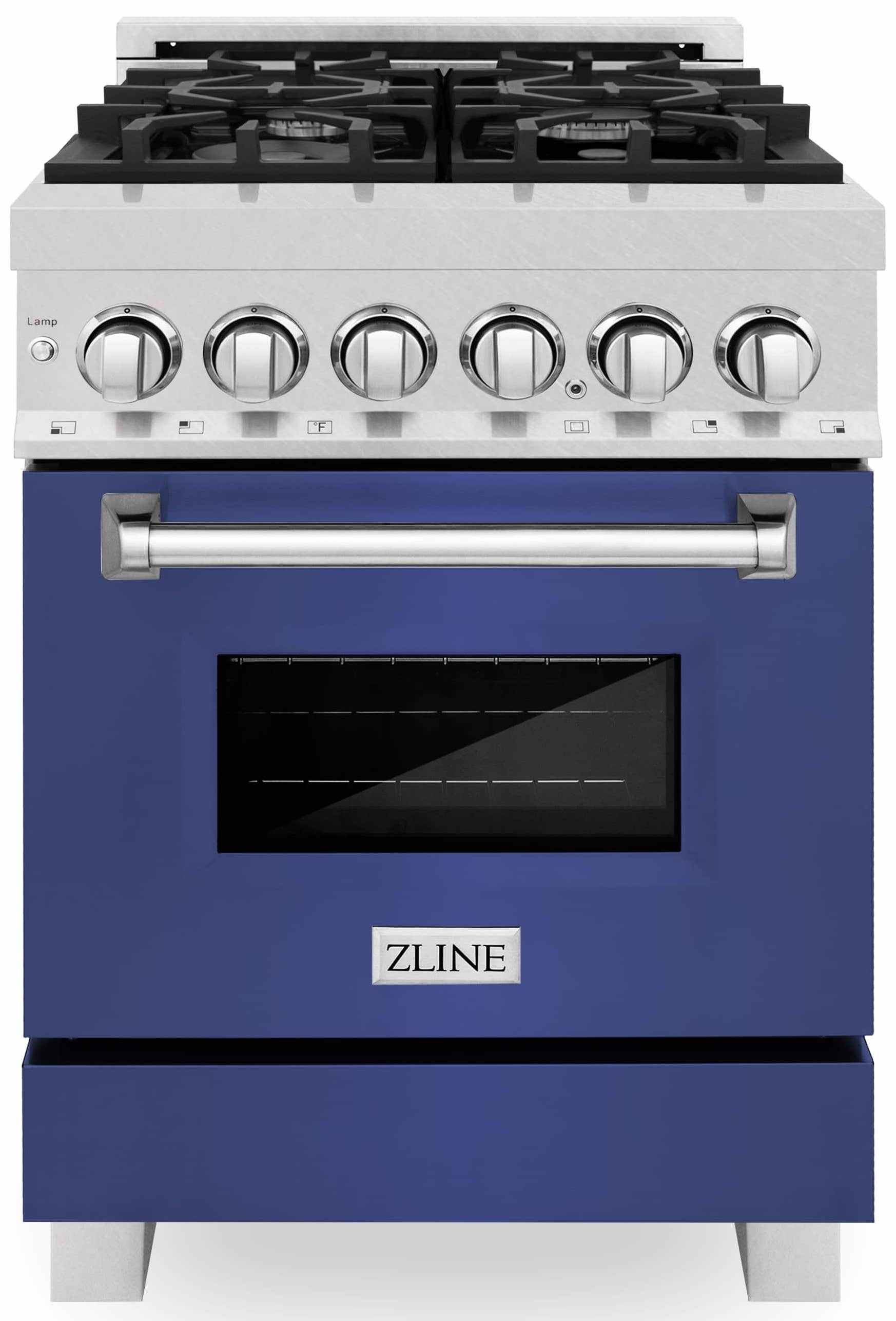 ZLINE 24-Inch 2.8 cu. ft. Dual Fuel Range with Gas Stove and Electric