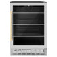 ZLINE 24 in. Monument Autograph Edition 154 Can Beverage Fridge in Stainless Steel with Accents RBVZ-US-24