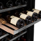 ZLINE 24 in. Monument Autograph Edition Dual Zone 44-Bottle Wine Cooler in Stainless Steel with Accents RWVZ-UD-24