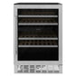 ZLINE 24 in. Monument Autograph Edition Dual Zone 44-Bottle Wine Cooler in Stainless Steel with Accents RWVZ-UD-24