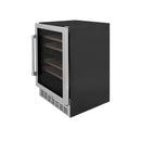 ZLINE 24 in. Monument Autograph Edition Dual Zone 44-Bottle Wine Cooler in Stainless Steel with Accents RWVZ-UD-24